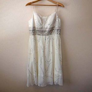 OC by Oleg Cassini Sequined Empire Waist Dress